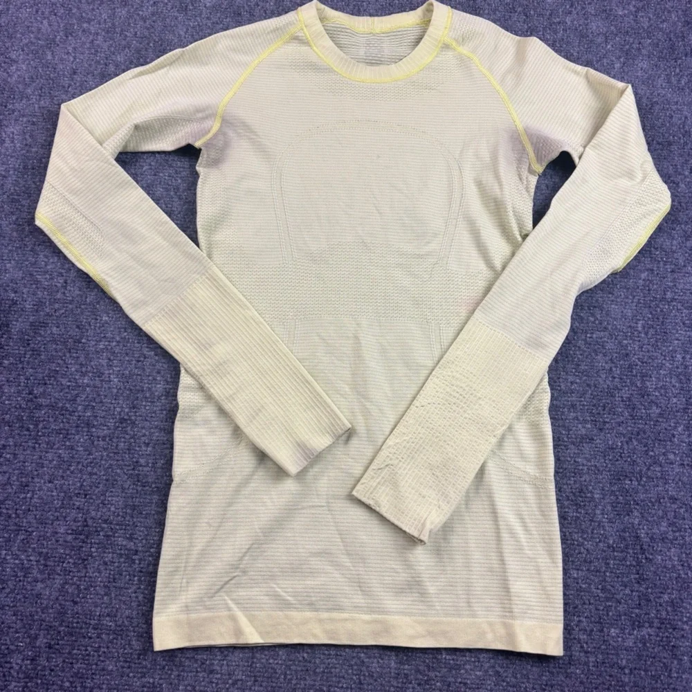 LULULEMON Women’s Yellow Long Sleeve Swiftly Shirt Athletic Shirt size: 4 - Picture 1 of 10
